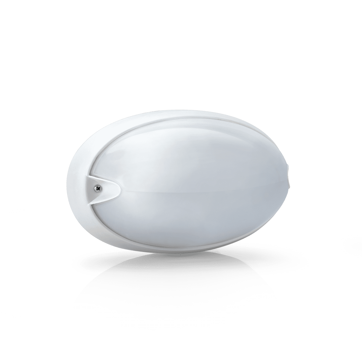 APLIQUE OVAL PLÁSTICO LISO 205MM BRANCO
