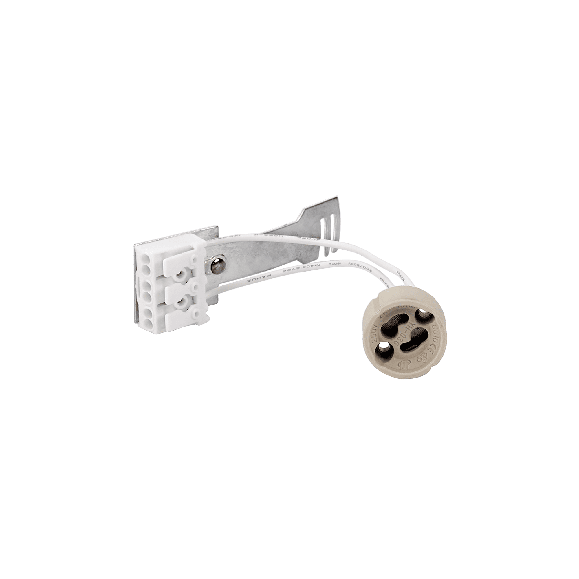 SUPORTE PARA LÂMPADA DICROICA GU10 COM LIGAÇAO TERRA (LIGADOR RÁPIDO)