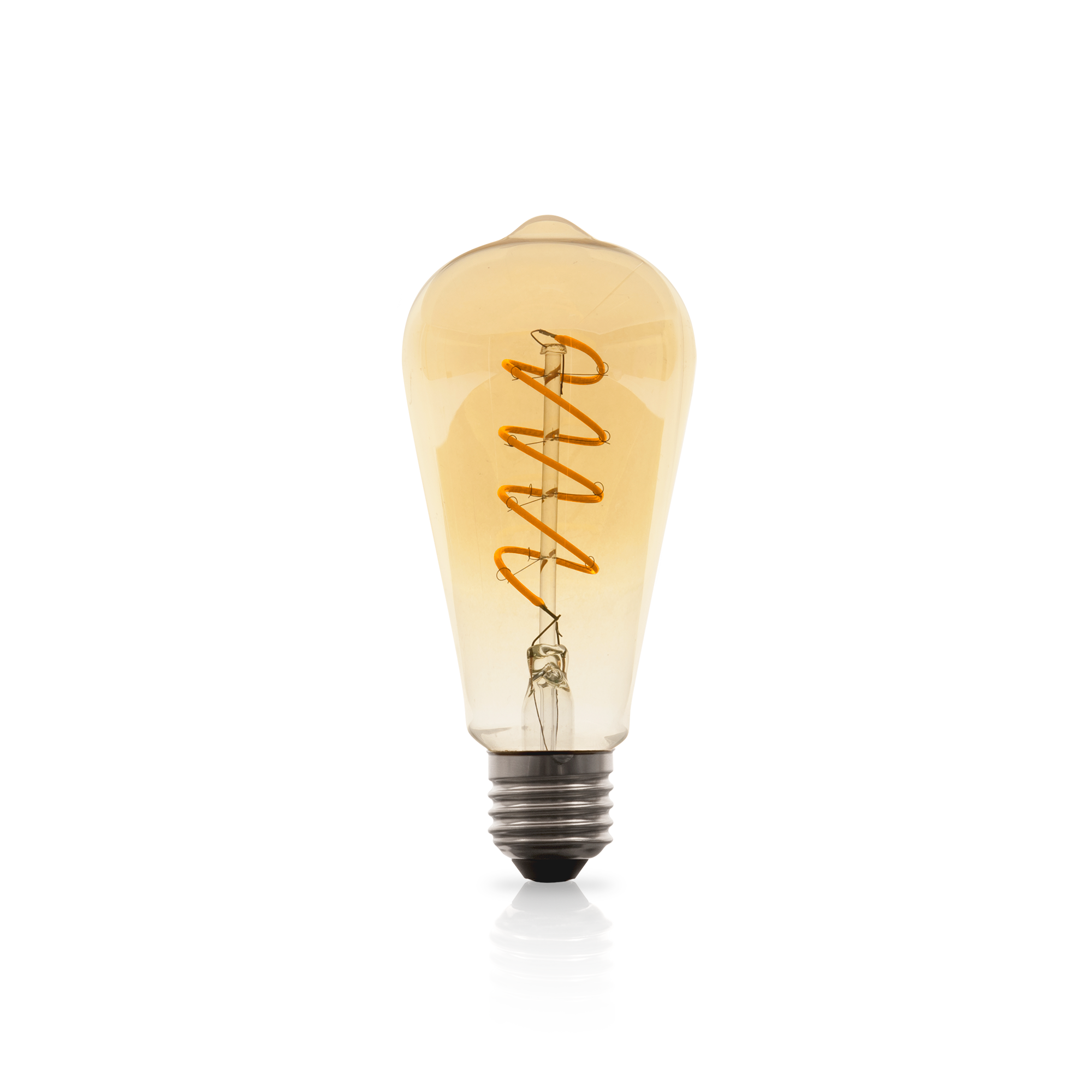 BOMBILLA LED VINTAGE FILAMENTO ESPIRAL ST64 E27 4W 2000K                                            