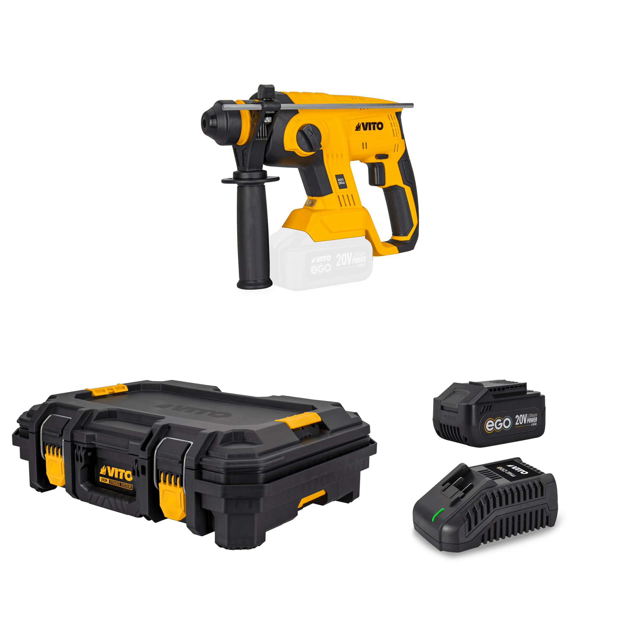 PACK10EGOIRON Brushless Rotary Hammer 20V + Fast Charger + 6Ah