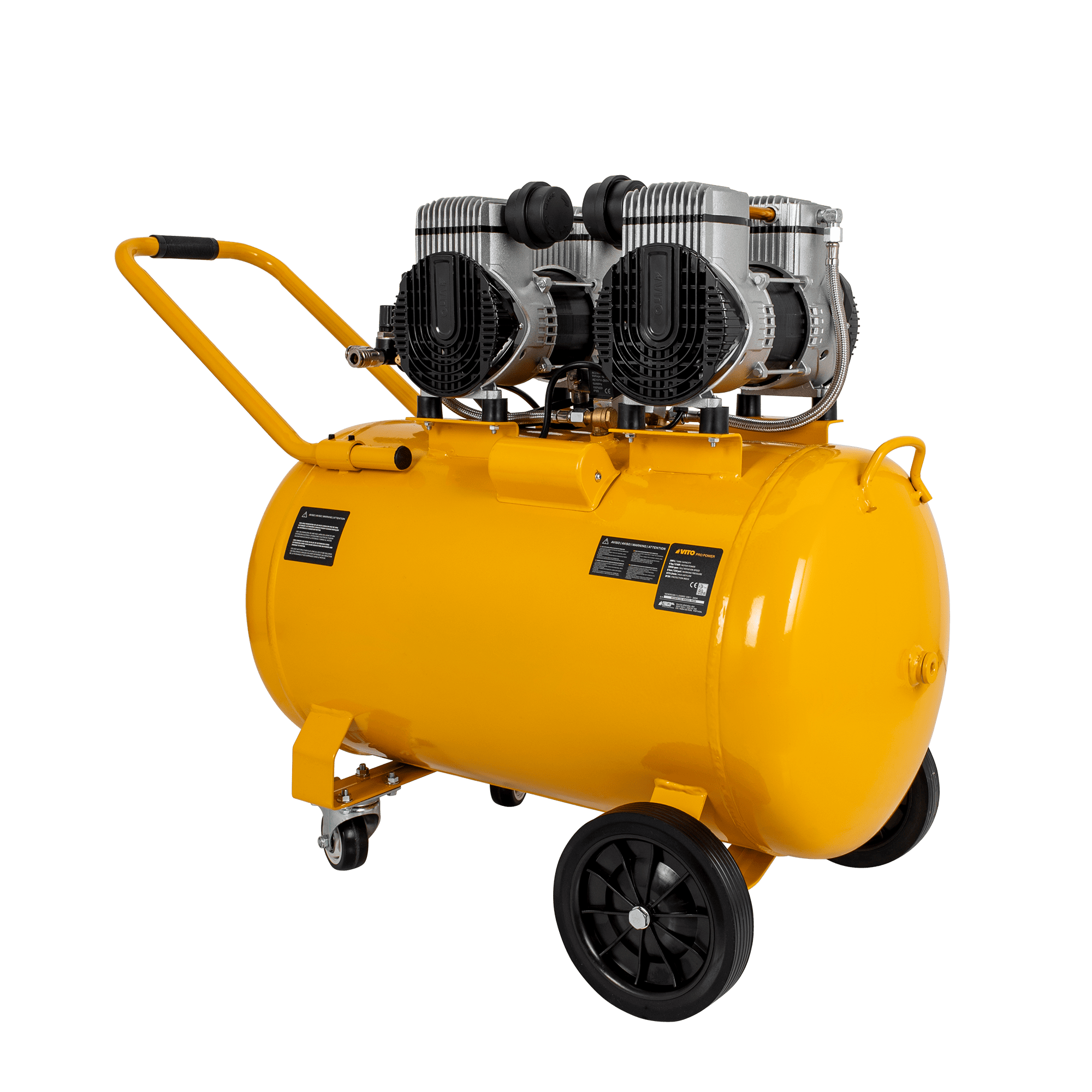 COMPRESSOR SEM ÓLEO SILENCIOSO 100LT 8 BAR 4.0CV                                                                        