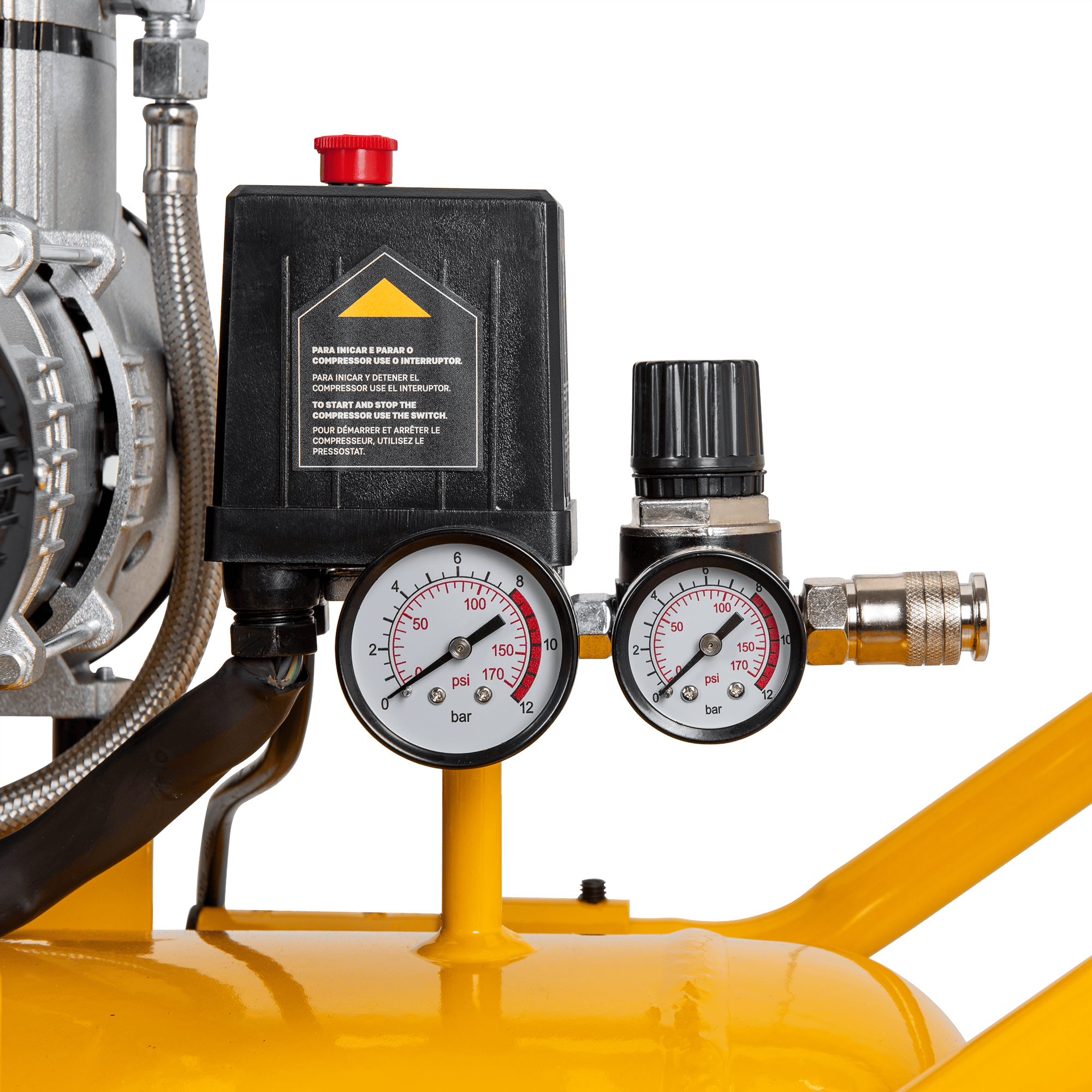 COMPRESSOR SEM ÓLEO SILENCIOSO 100LT 8 BAR 4.0CV                                                                        