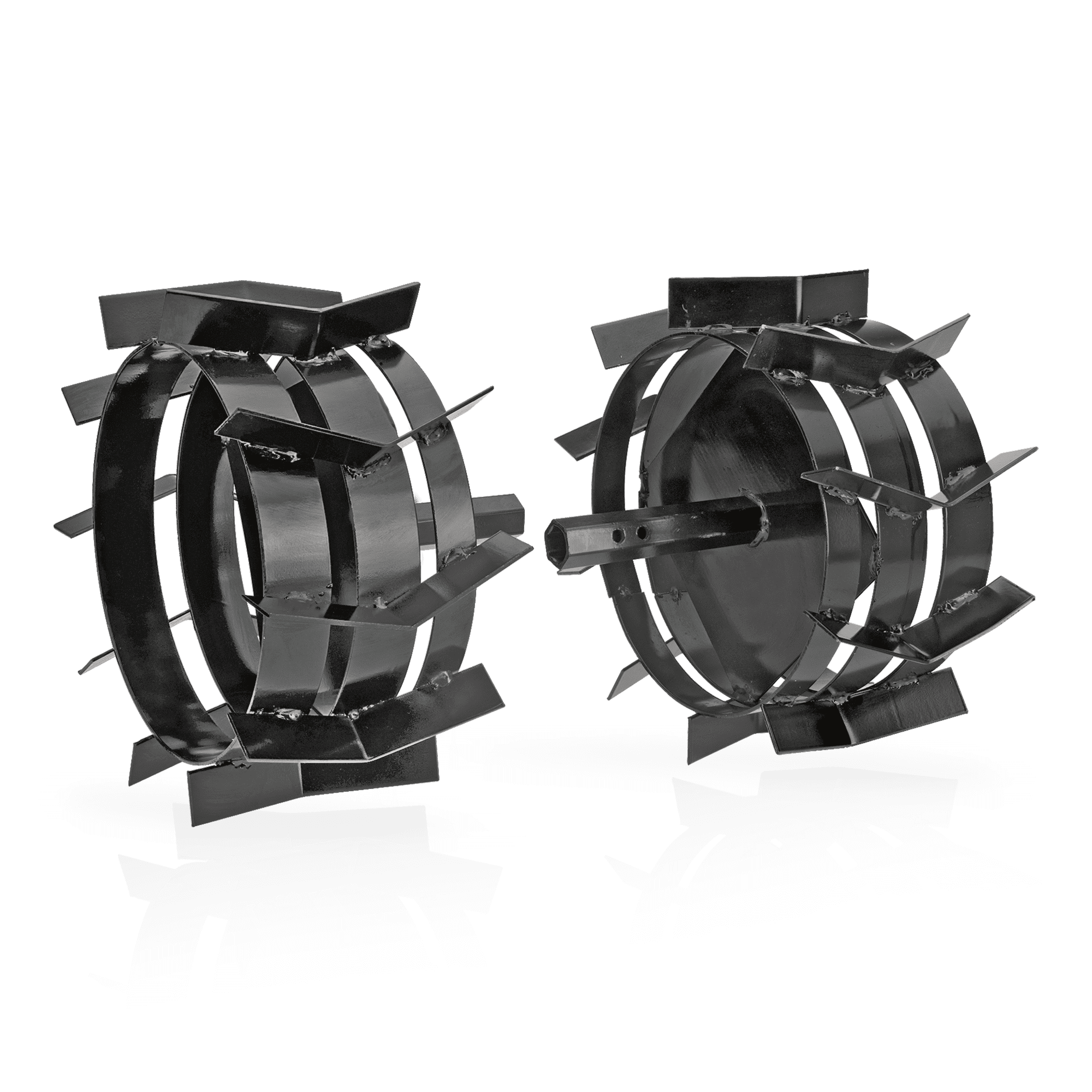 Kit Verseur Pour Motobineuse Avec Roues Métalliques 400x10 - Poignées, Essieux, Réglable
