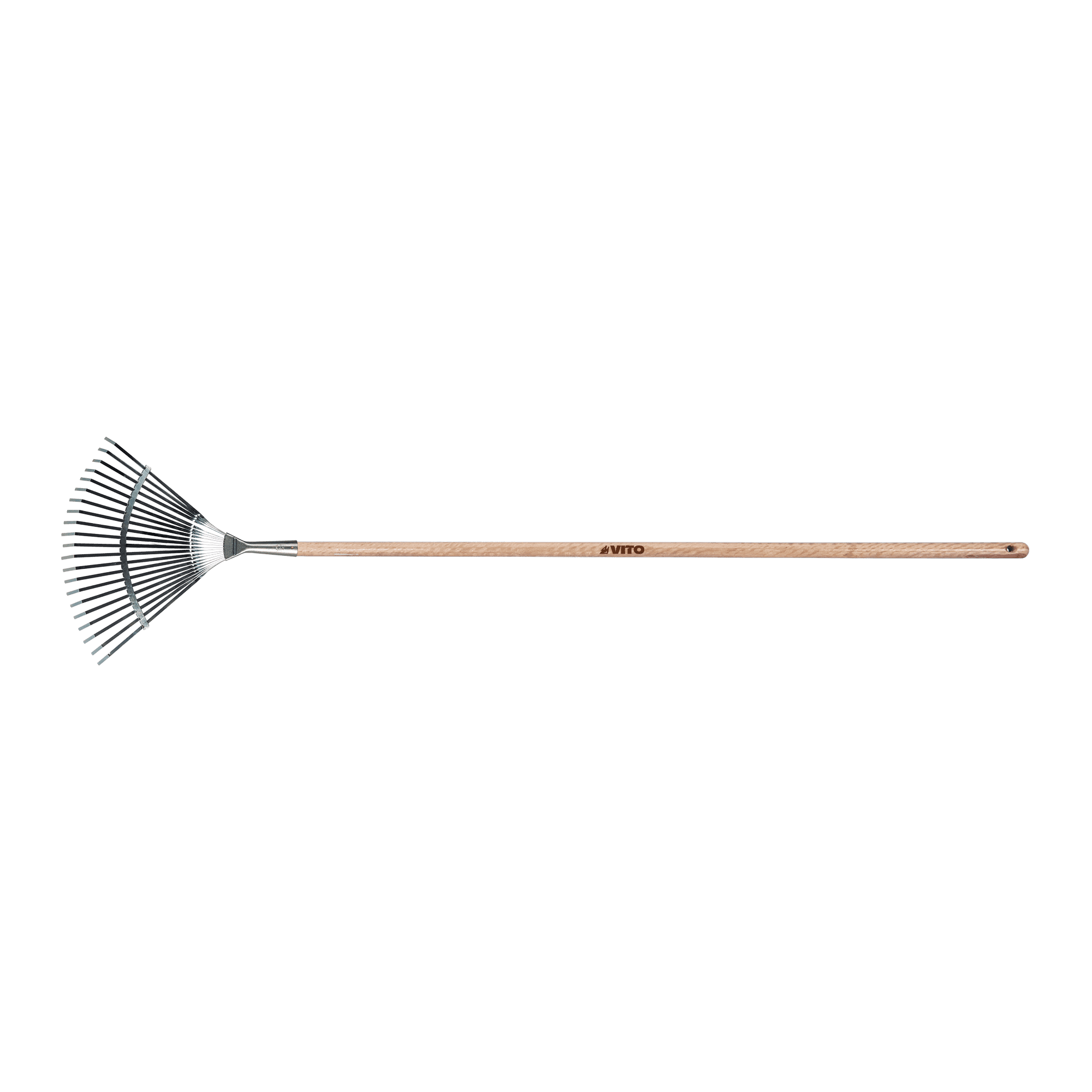 Fixed Rake VIVRZF21CM | Galvanised Steel Fixed-Teeth Lawn Rake With Wooden Handle ...